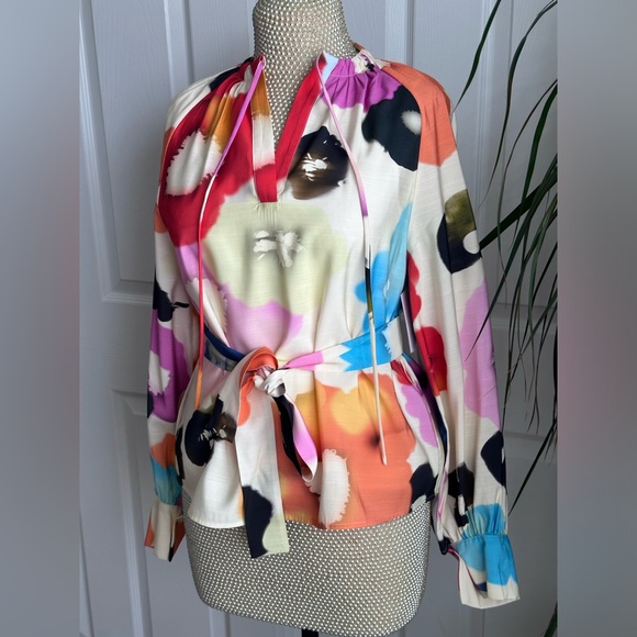 NWOT STINE GOYA
STINE GOYA VIANNA MULTICOLORED FLORAL BLOUSE Size XXS $350 - Picture 7 of 7